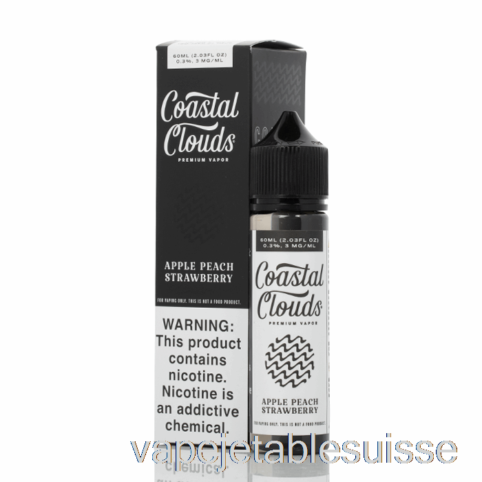 Vape Suisse Pomme Pêche Fraise - Nuages ​​côtiers Co. - 60 Ml 6 Mg